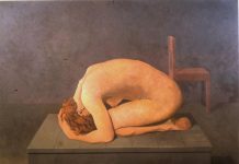 1988 Naaktmodel op podium