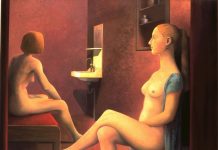 1989-90 Twee dames, in kleedkamer 122×155