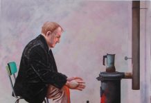 2010 Man bij kachel 146×150 cms