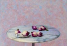 Cat. 383 Marble bistro table with turnips 78×75 2013