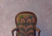 Stoel met voorwieltjes, 122 x 96